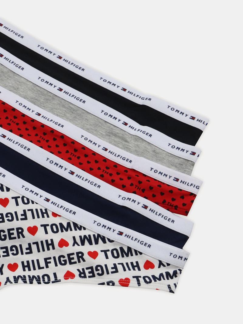 Női Tommy Hilfiger Logo Mix 5PK Thongs Színes | HU 570GSO